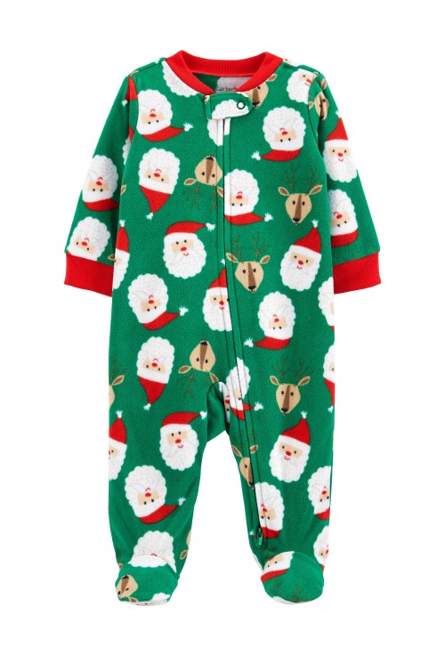 Pijama pentru bebeluși cu print de Crăciun