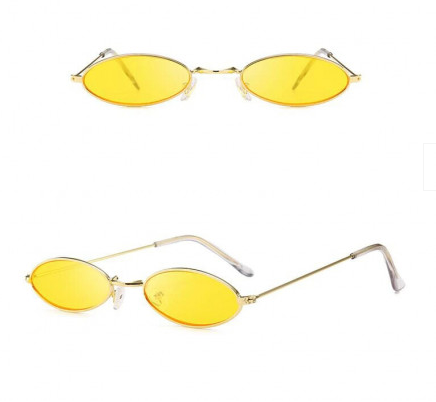 Ochelari de soare retro cu lentila galbena