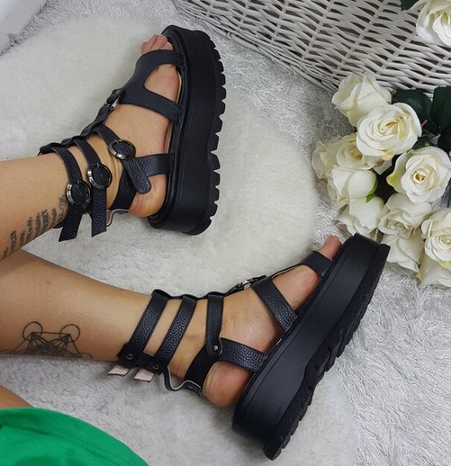 Sandale dama negre Britney