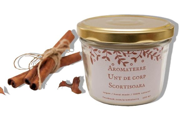 Unt de corp cu scortisoara si lavanda
