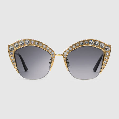 Ochelari de soare Cat Eye cu cristale - Gucci