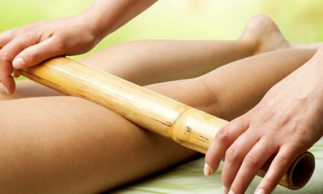 anticellulite massage with bamboo sticks